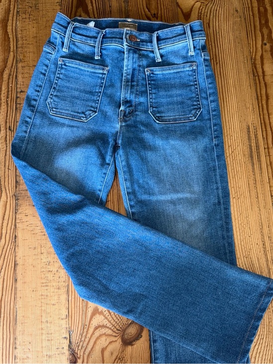 MOTHER Denim - MOTHER The Patch Pocket Insider High Rise Ankle Jeans - Happy Pill -Size 26